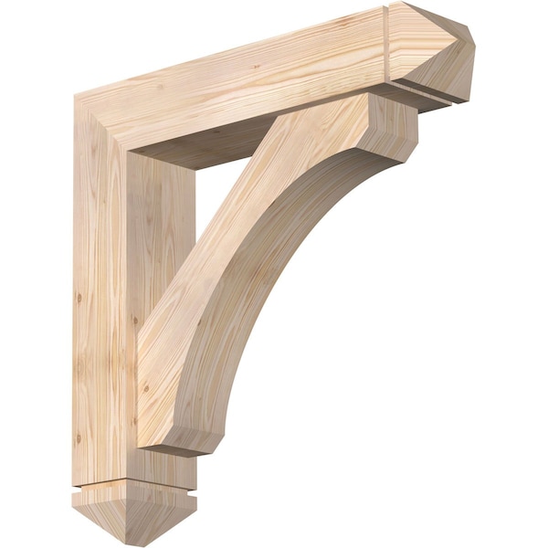 Ekena Millwork Legacy Arts and Crafts Smooth Bracket w/ Offset Brace, Douglas Fir, 7 1/2"W x 34"D x 34"H BKT0806X34X34LEC03SDF - main